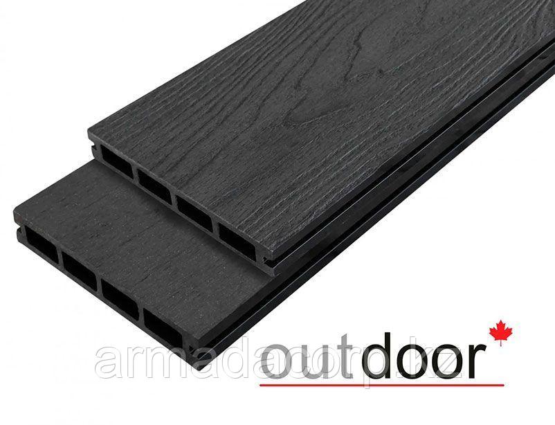 Террасная доска ДПК Outdoor 3D 150*25*4000 мм. ARIZONA BLACK черная