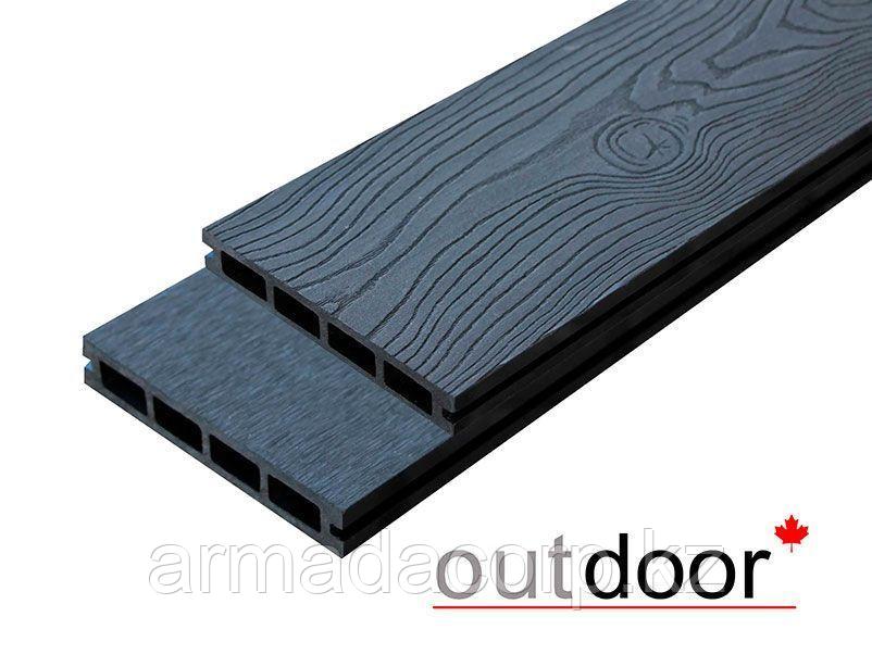 Террасная доска ДПК Outdoor 3D 150*25*4000 мм. OCEAN BLACK черная