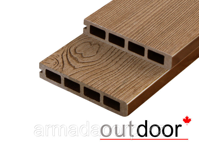 Террасная доска ДПК Outdoor 3D 150*25*4000 мм. завершающая STORM/OCEAN дуб