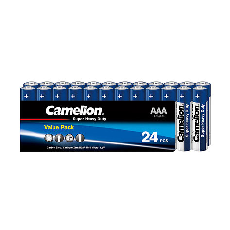 Батарейка CAMELION Super Heavy Duty R03P-SP24B 24 шт. в плёнке, фото 2