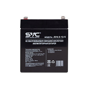 Аккумуляторная батарея SVC AV4.5-12/S 12В 4.5 Ач, фото 2