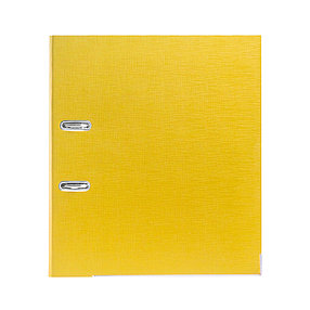 Папка-регистратор Deluxe с арочным механизмом, Office 3-YW5 (3" YELLOW), А4, 70 мм, желтый, фото 2