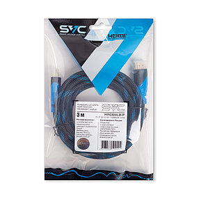 Интерфейсный кабель HDMI-HDMI SVC HR0300LB-P, 30В, Голубой, Пол. пакет, 3 м, фото 2