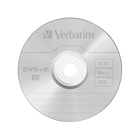 Диск DVD+R Verbatim (43500) 4.7GB 25штук Незаписанный, фото 2