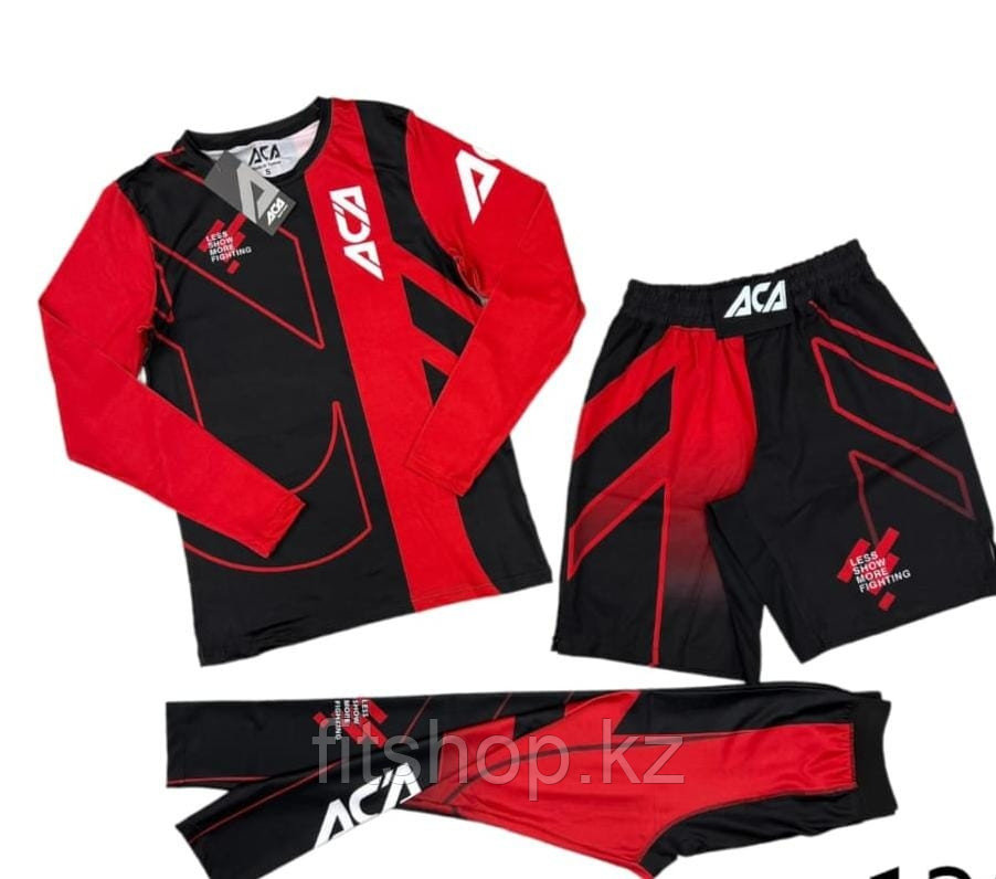 Ррашгард ACA 3 в 1 ( комплект верх + низ + шорты ) размер 128-XS