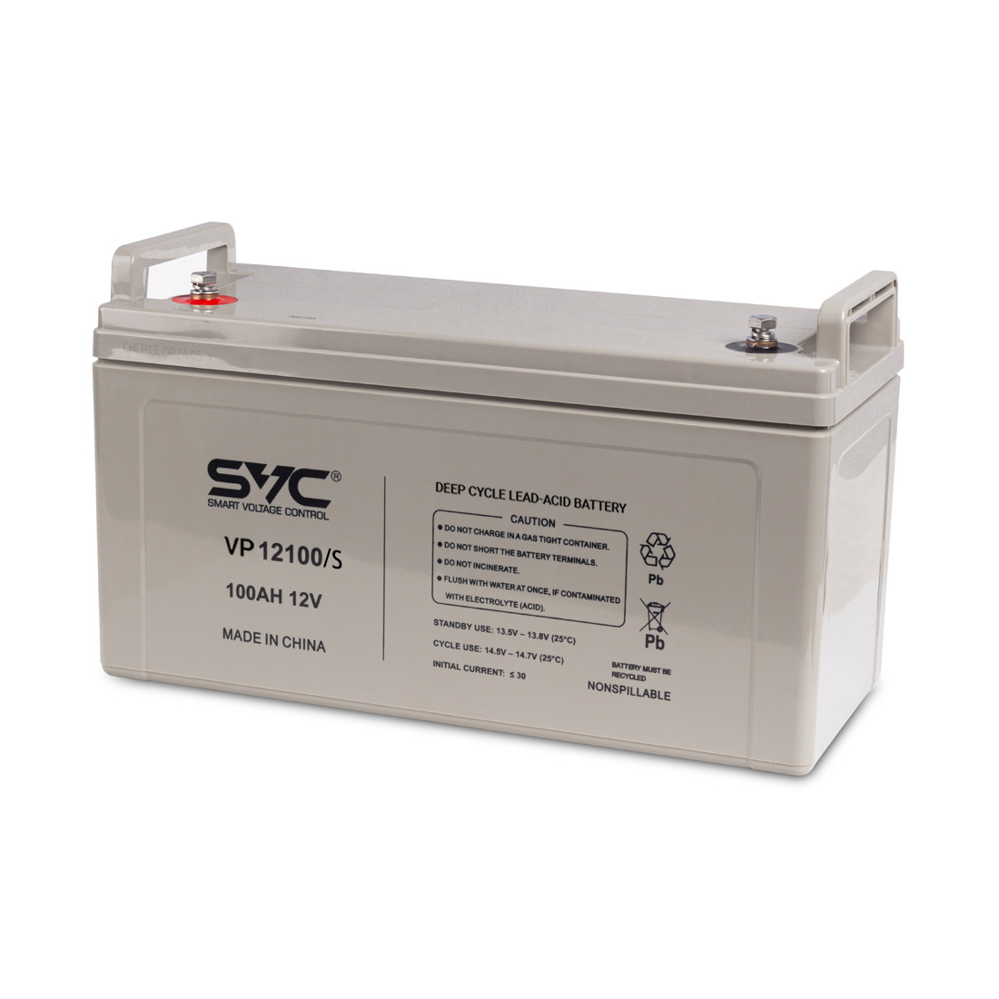 Батарея  SVC  Свинцово-кислотная VP12100/S12В 100 Ач  Размер в мм.: 407*172*236