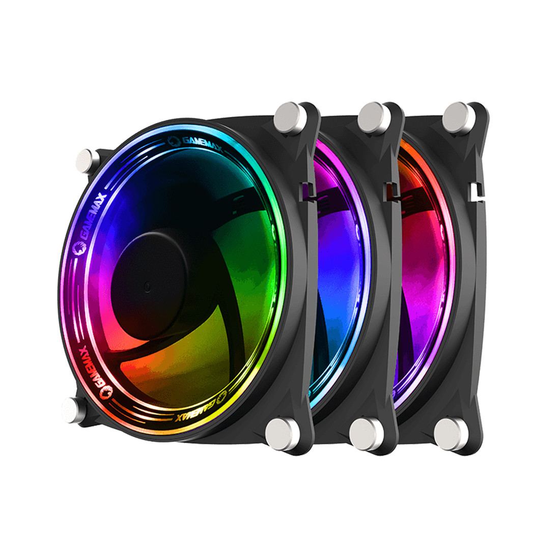 Кулер для компьютерного корпуса Gamemax RB300 (3-Fan Pack) 14050100934 Чёрный