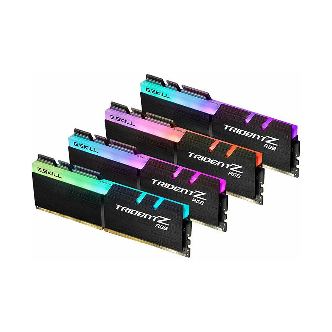 Комплект модулей памяти  G.SKILL  TridentZ RGB F4-3200C16Q-128GTZR (Kit 4x32GB)  DDR4  128GB  DIMM   Черный