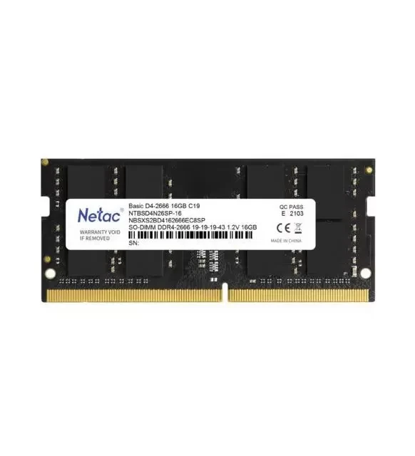 Модуль памяти для ноутбука Netac Basic  NTBSD4N26SP-16  DDR4 SO-DIMM  16Gb