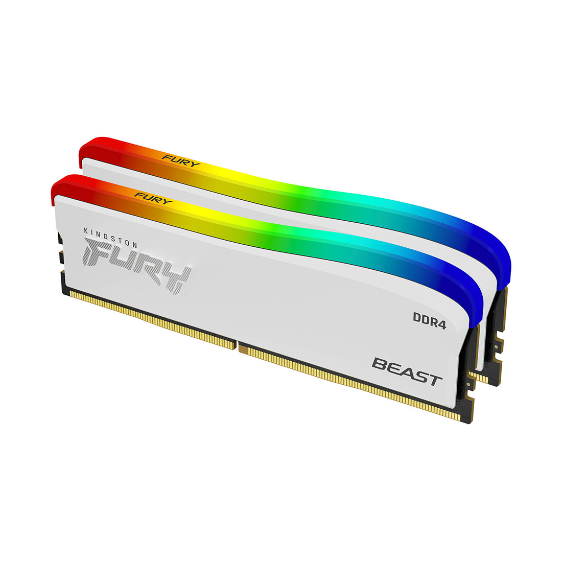 Комплект модулей памяти  Kingston  FURY Beast RGB KF436C17BWAK2/16 (Kit 2x8GB)  DDR4  16GB  DIMM   Белый