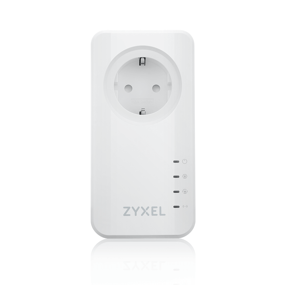 Zyxel PLA6457-EU0201F Комплект из двух Powerline адаптеров PLA6457 со встроенной розеткой, G.hn Wave 2, 1xGE - фото 4 - id-p104691700