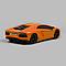 Радиоуправляемая машинка Lamborghini Aventador на пульте управления, оранжевый 1:24 RW, фото 3