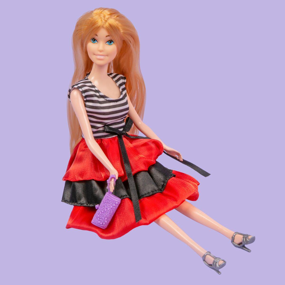 Кукла с дополнительным нарядом и аксессуарами, в черно-малиновой юбке Sariel - фото 4 - id-p104694233