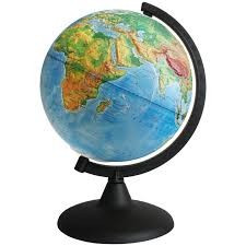 Глобус Земли d21 см Глобусный мир физический рельефный пластиковая подставка