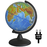 Глобус Земли d21см Глобусный мир Физико-политический пластиковая подставка с подсветкой