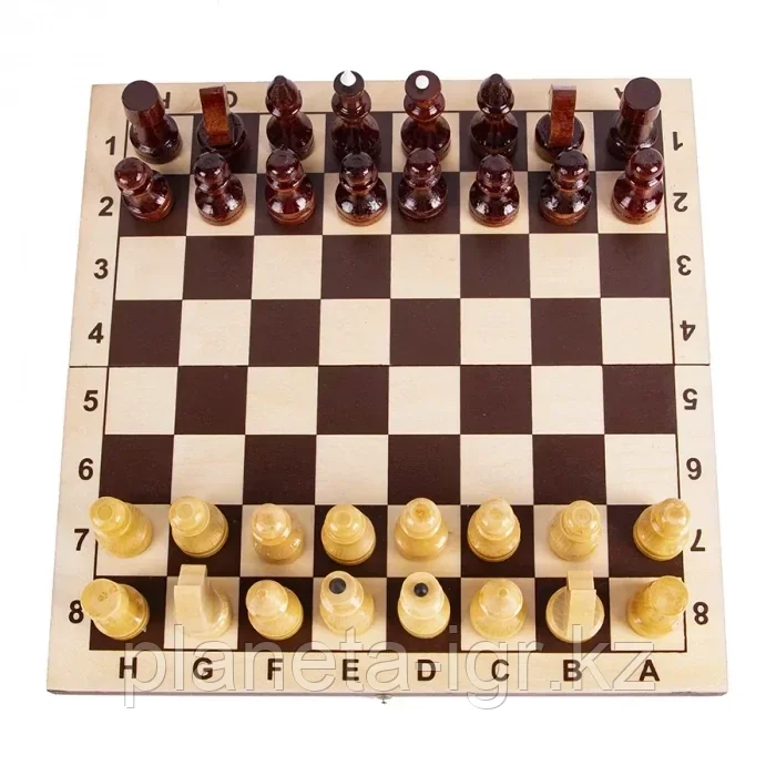 Настольная игра: Шахматы обиходные лакированные | Колорит