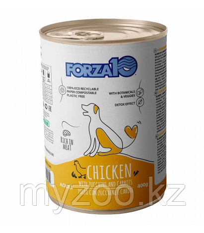 Forza10 Maintenance влажный корм для взрослых собак с курицей, цукини и морковью, в консервах - 400 г - фото 1 - id-p104722565