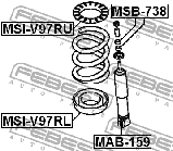 MR418548, Проставка задней пружины верхняя MONTERO, PAJERO V73W, V93W, FEBEST (MSI-V97RU), GERMANY, фото 4