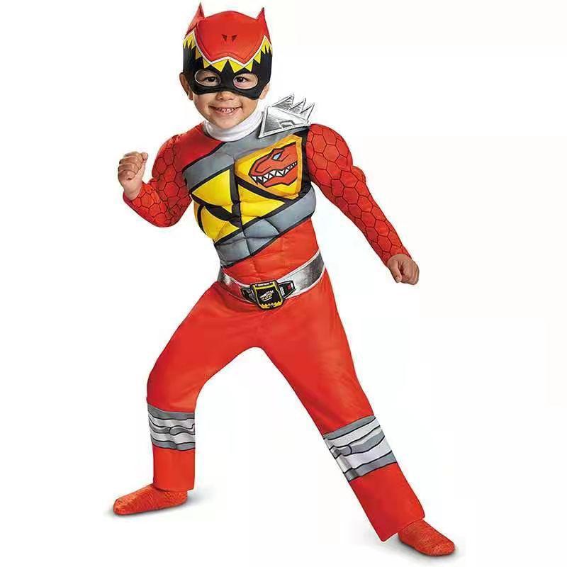 Костюм Красный рейнджер Red Power Ranger Dino M (110-125), фото 1