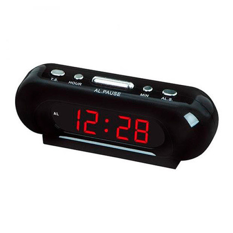 Часы электронные сетевые с будильником LED ALARM CLOCK VST-716 (Красный) - фото 1 - id-p104724964