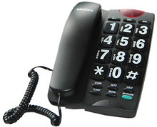 Телефон с крупными кнопками и регулируемым уровнем громкости (Reizen). Цвет - черный
