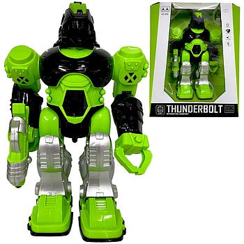 609 Sci science Робот зеленый с оружием на батар 30*24см