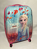 Детский пластиковый чемодан для девочек, 6-9 лет. Высота 46 см, ширина 31 см, глубина 21 см., фото 3