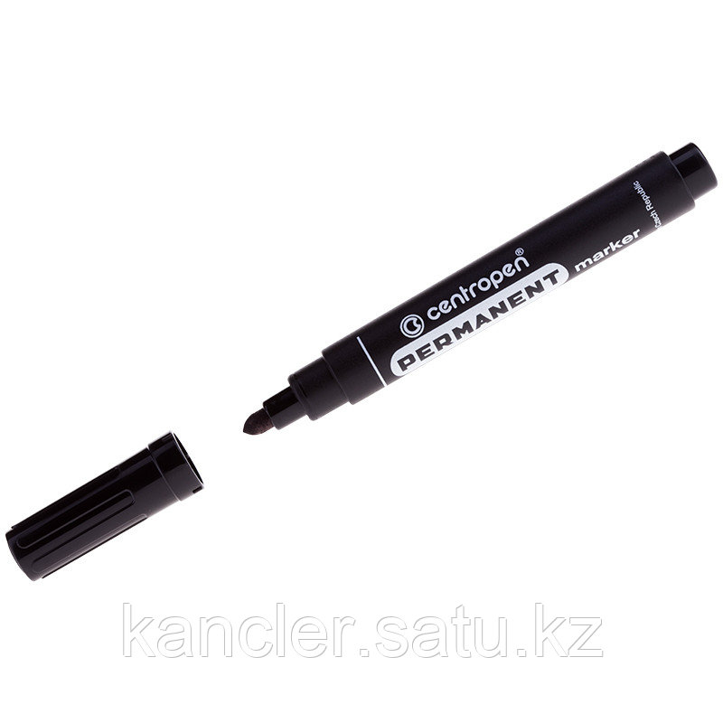 Маркер перманентный Centropen 8566 черный пелевидный 2,5 мм