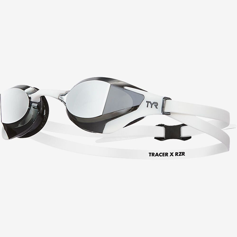 ОЧКИ ДЛЯ ПЛАВАНИЯ TYR TRACER-X RZR RACING MIRRORED silver/white