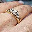 Золотое кольцо с бриллиантом 0,17Сt SI1/J VG-Cut, фото 5
