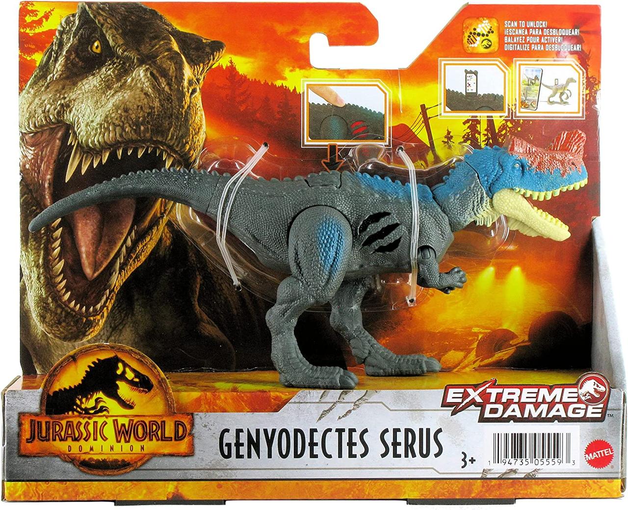 Фигурка динозавра Jurassic World Dominion Extreme Damage Genyodectes Serus