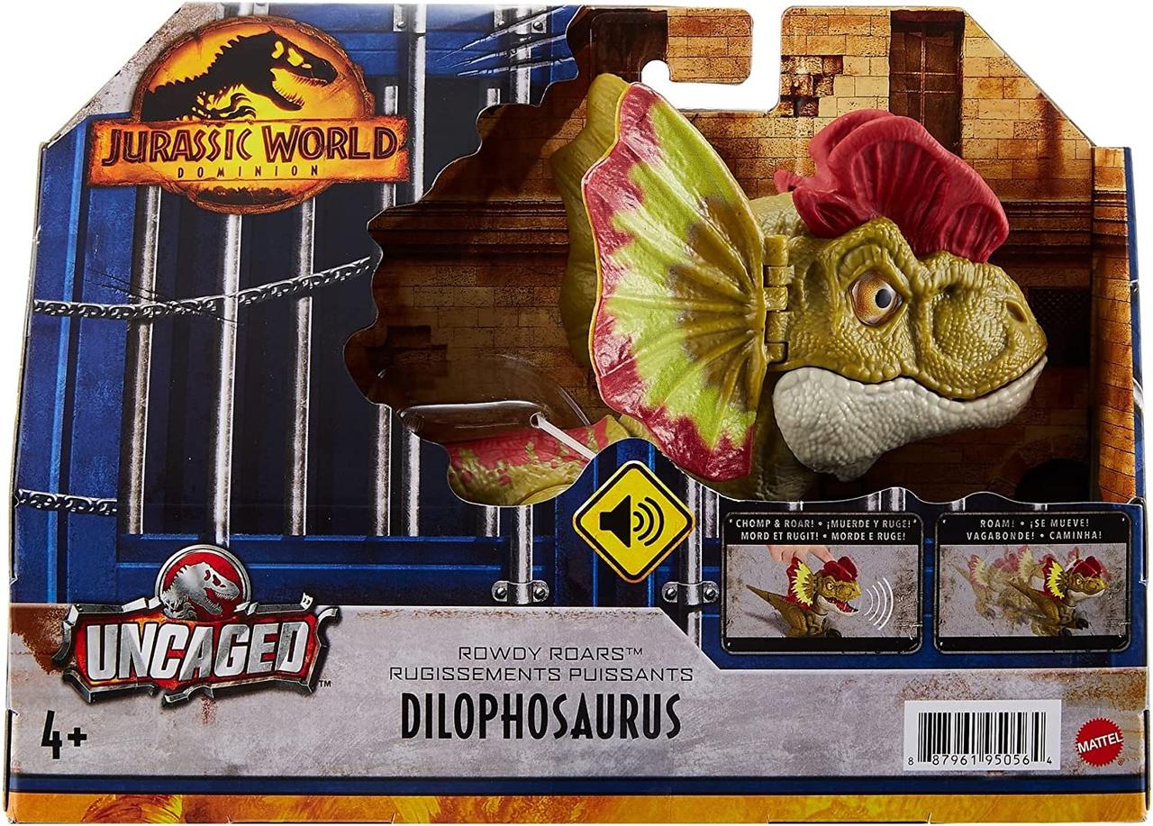 Фигурка динозавра Дилофозавр Jurassic World Dominion Uncaged Rowdy Roars - фото 3 - id-p104828388