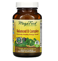 MegaFood, сбалансированный комплекс витаминов группы В, 60 таблеток