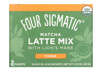 Four Sigmatic, Think, смесь мачта латте с ежовиком гребенчатым, 10 пакетиков по 6 г (0,21 унции)