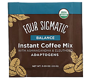 Four Sigmatic, Растворимый кофе адаптогены с ашвагандой и элеутерококком, Balance, средняя обжарка, 10 пакетик, фото 3