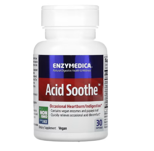 Enzymedica, Acid Soothe, 30 капсул