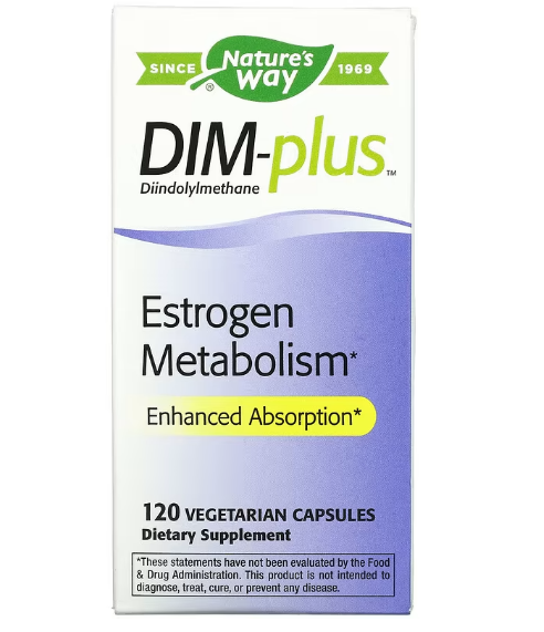 Nature's Way, DIM-plus, метаболизм эстрогенов, 120 вегетарианских капсул, фото 1