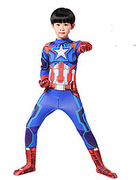 Костюм Капитан Америка 2, + щит, M, 110-120