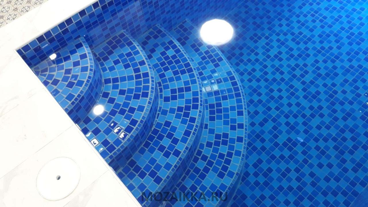 Стеклянная мозаика Altoglass Nieblas Jaen Combinados (Цвет: микс светло-тёмно голубая) - фото 6 - id-p104829547