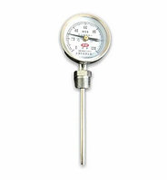 Термометр биметаллический, радиальный, диапазон температур 0-120 гр.С., стальной корпус, класс точности 1,5.