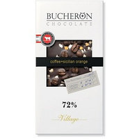 Bucheron шоколад горький с зернами кофе и апельсином, 100 гр