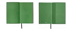 Записная книга RENK с цветным срезом в обложке черный/срез зеленый, фото 2