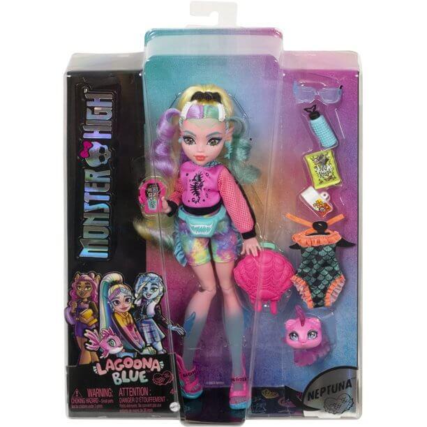 Кукла Monster High, Монстер Хай Лагуна Блю с питомцем Пираньей