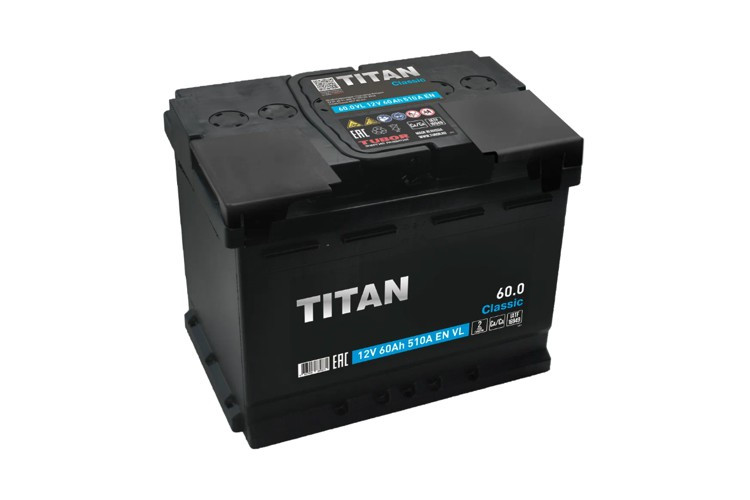 Аккумулятор TITAN Classic 60.0 (+) (1242) - фото 1 - id-p104844577