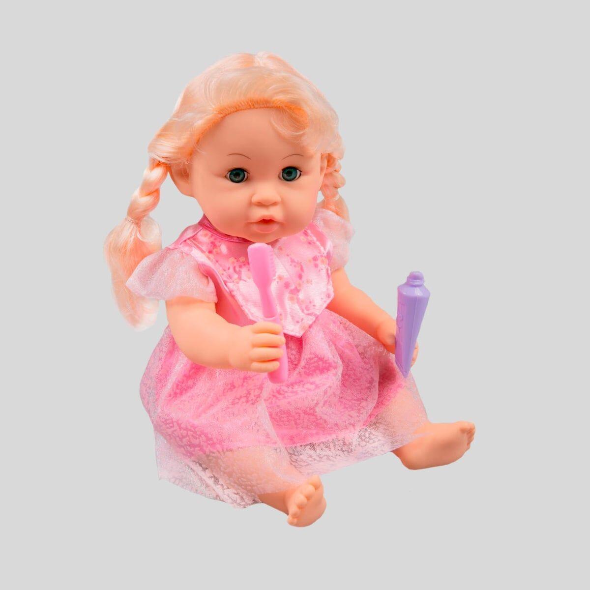 Интерактивная кукла с аксессуарами блондинка в розовом WeiTai - фото 2 - id-p104844403