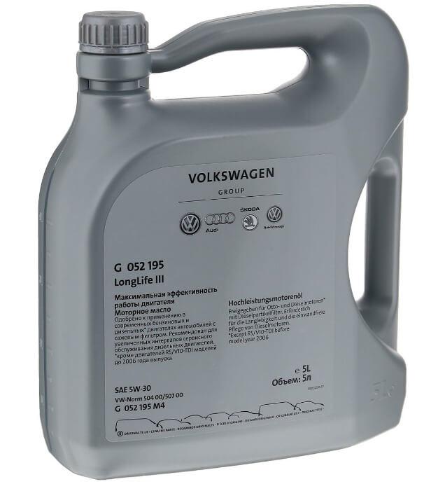 Моторное масло Volkswagen VAG Longlife III 5w30, 5л