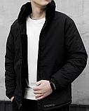 Мужская куртка Nike 7228 Тедди, черная, фото 3