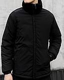 Мужская куртка Nike 7228 Тедди, черная, фото 4
