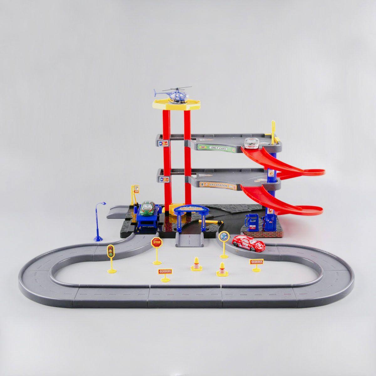 Игровой набор City 3 уровня + 4 транспортных средства  WW