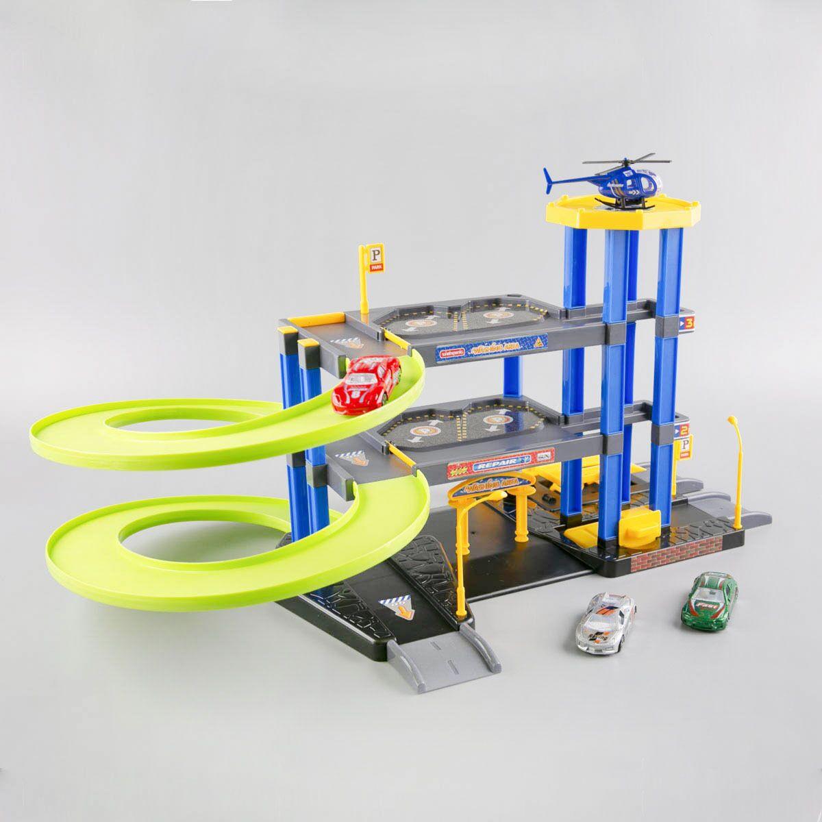 Игровой набор Parking 3 уровня + 4 транспортных средства WW